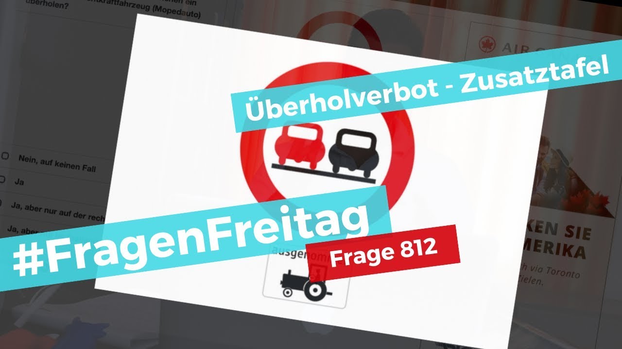 Video zu Frage: Dürfen Sie nach diesen Verkehrszeichen ein vierrädriges Leichtkraftfahrzeug (Mopedauto) überholen?