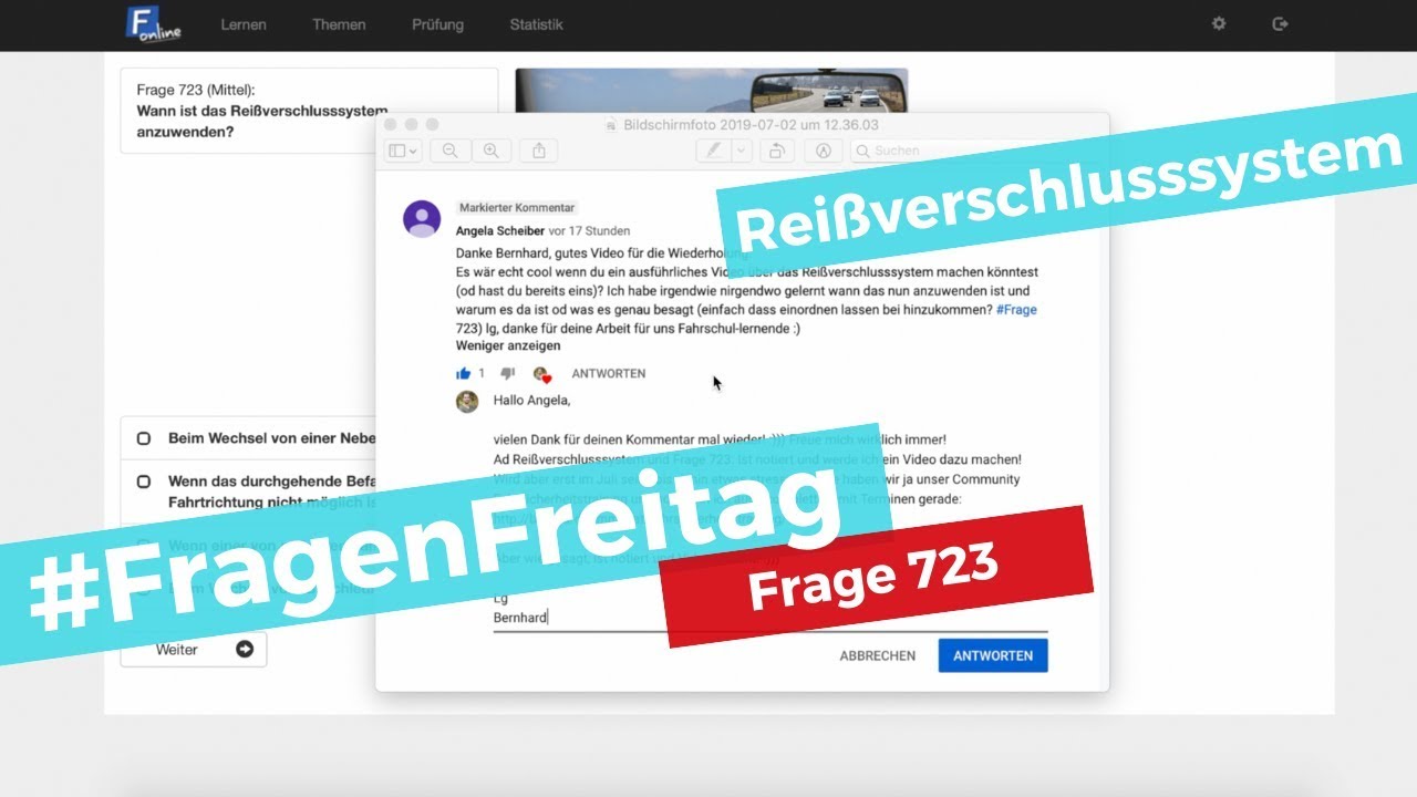 Video zu Frage: Wann ist das Reißverschlusssystem anzuwenden?